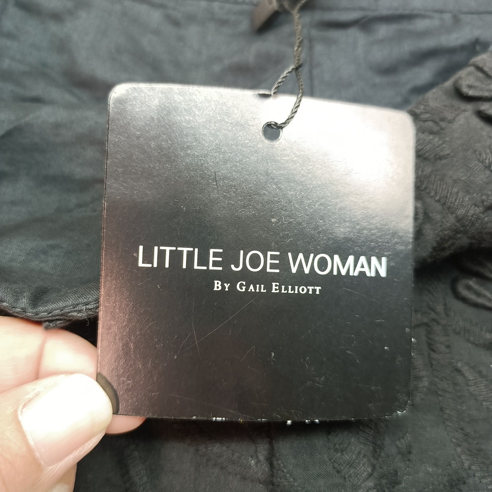 Little Joe Woman by Gail Elliott Black Cotton Embroidered Shorts Womens S Casual - Picture 3 of 8